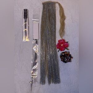 Sparkling  Hair Accessory Set ponytail